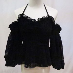 Parker Black Lace Top